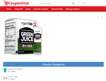 Tablet Screenshot of couponklub.com